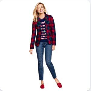 Talbots Flawless Five-Pocket Blue Denim Jeans, Slim Ankle, 12P